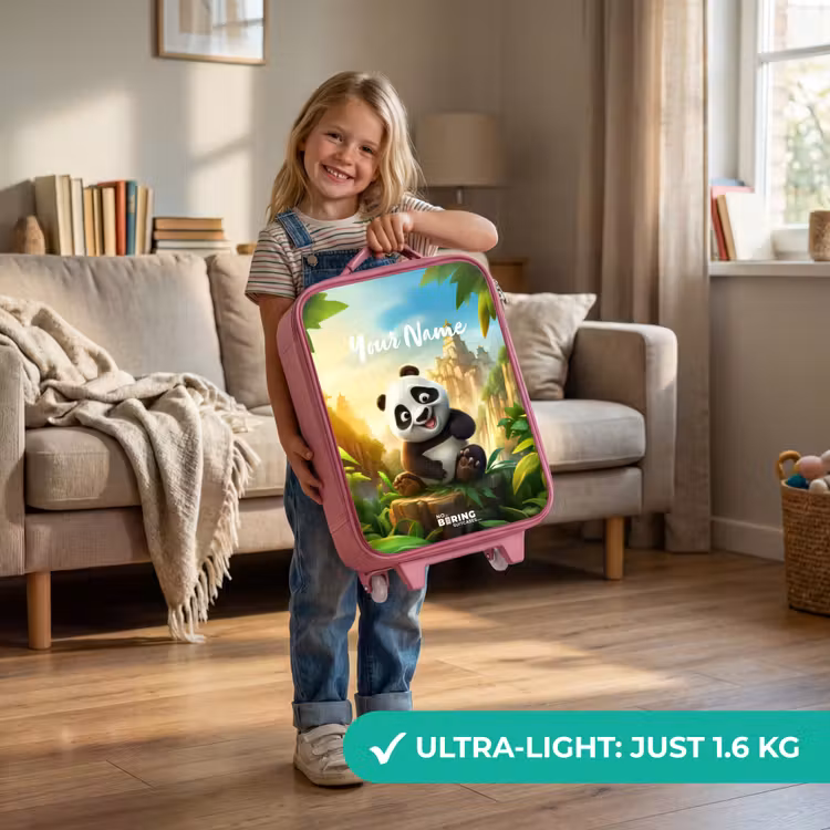 Peter Panda Kinderkoffer - Roze klein -sfeer2_EN