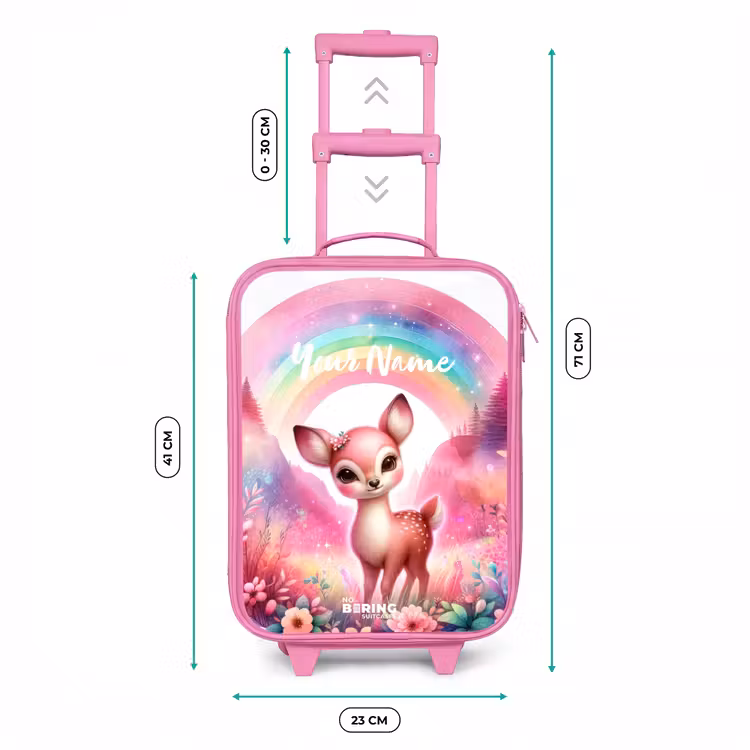 Roze reebokje Kinderkoffer - Roze klein -productfoto_formaten
