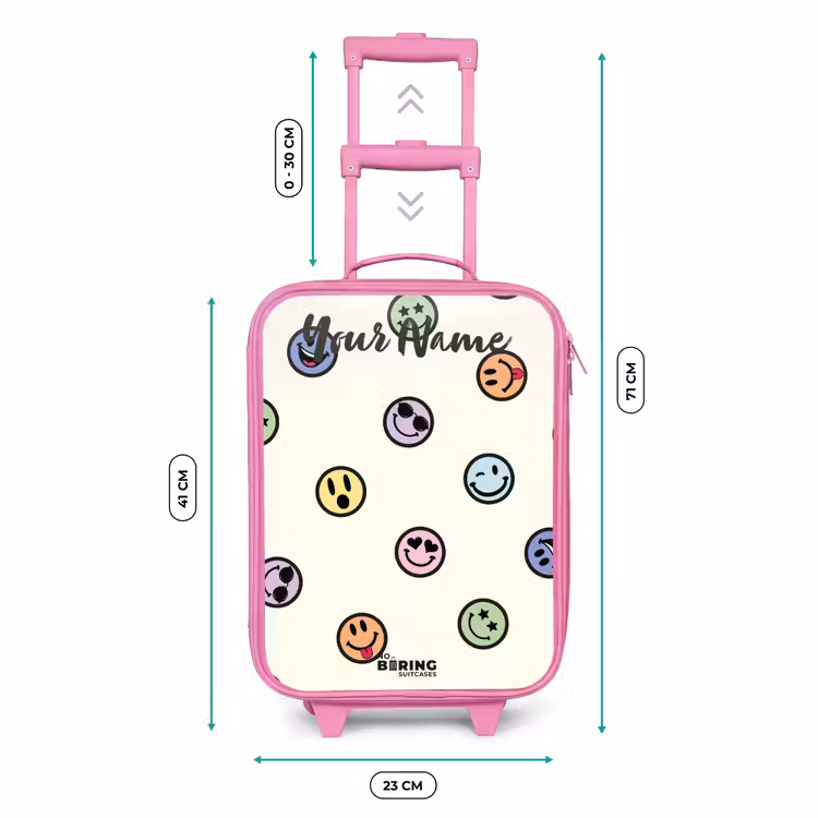 Speelse smiley-mix Kinderkoffer - Roze klein -productfoto_formaten