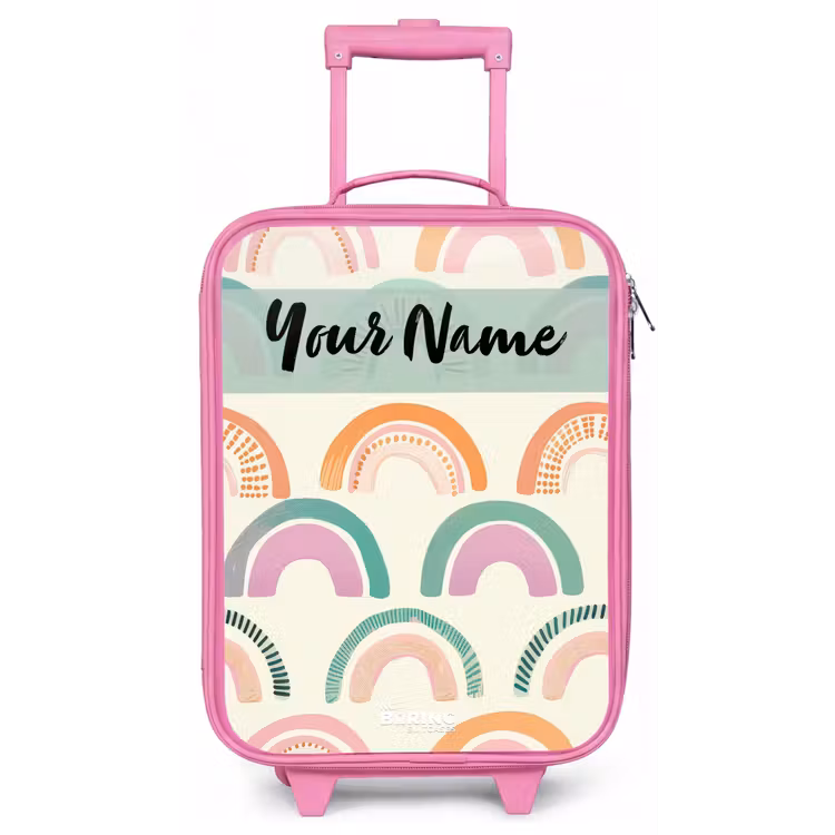 Regenboog - Pastel - Patroon Kinderkoffer - Roze klein -zz3dotto