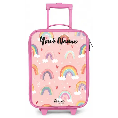 Regenboog - Patroon - Pastel Kinderkoffer - Roze klein -zz3dotto