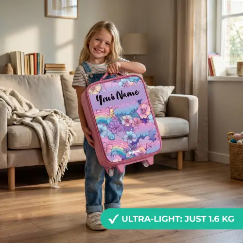 Regenbogen - Bloemen - Kleurrijk Kinderkoffer - Roze klein -sfeer2_EN