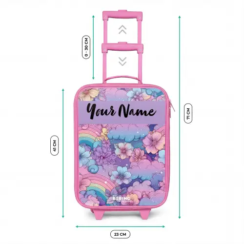 Regenbogen - Bloemen - Kleurrijk Kinderkoffer - Roze klein -productfoto_formaten