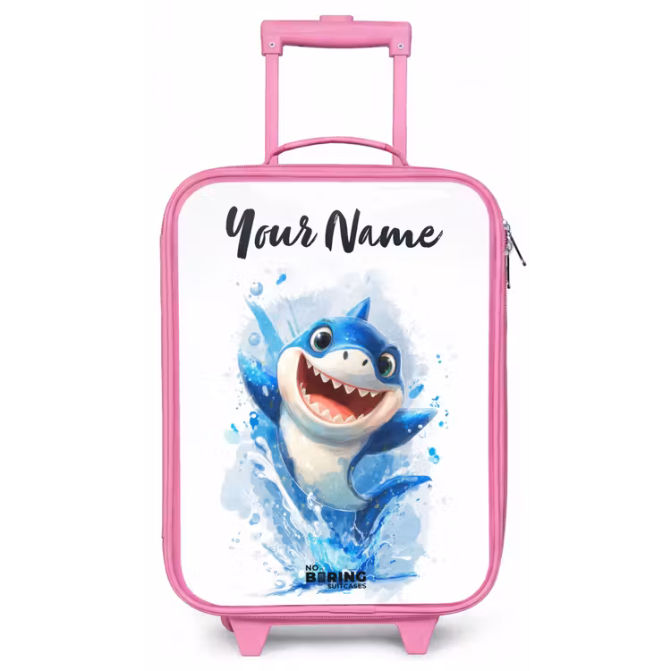 Haai - Tanden - Water Kinderkoffer - Roze klein -zz3dotto
