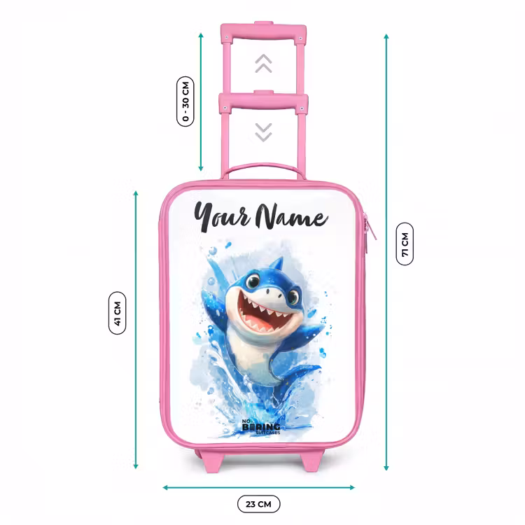 Haai - Tanden - Water Kinderkoffer - Roze klein -productfoto_formaten