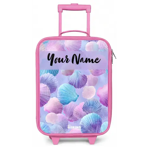 Schelpen - Paars - Blauw - Patroon Kinderkoffer - Roze klein -zz3dotto