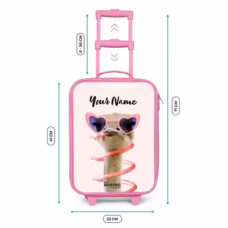 Sierk Struisvogel Roze Kinderkoffer - Roze klein -productfoto_formaten
