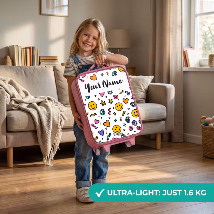 Smiley - Hartje - Ster Kinderkoffer - Roze klein -sfeer2_EN