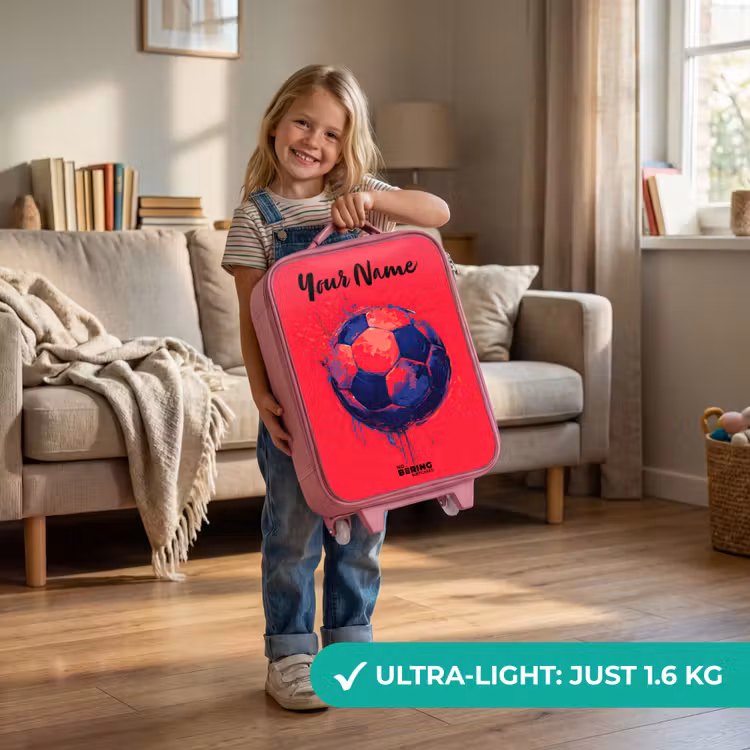 Voetbalvibes - Verf - Blauw - Rood Kinderkoffer - Roze klein -sfeer2_EN