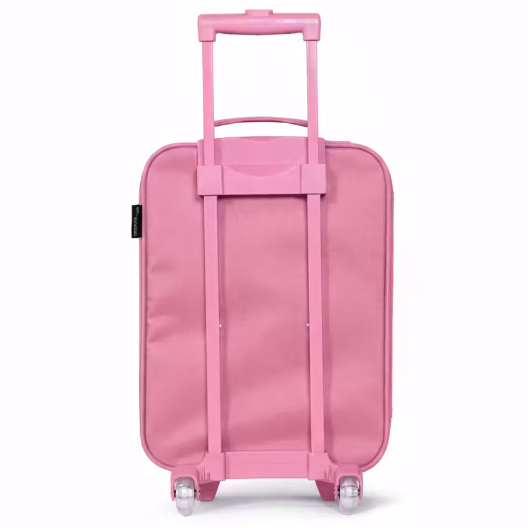 Voetbalvibes - Verf - Blauw - Rood Kinderkoffer - Roze klein -achterkant