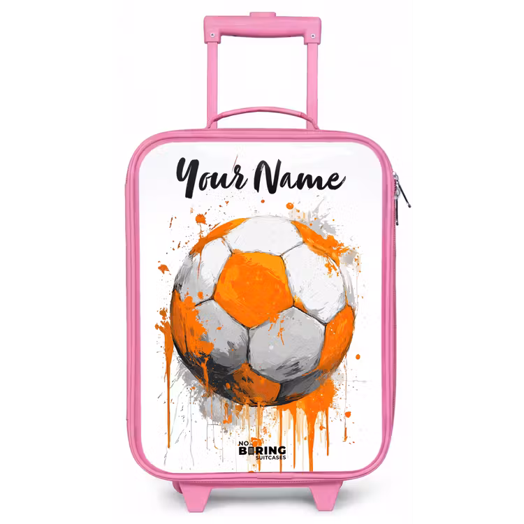 Voetbalvibes - Verf - Oranje Kinderkoffer - Roze klein -zz3dotto