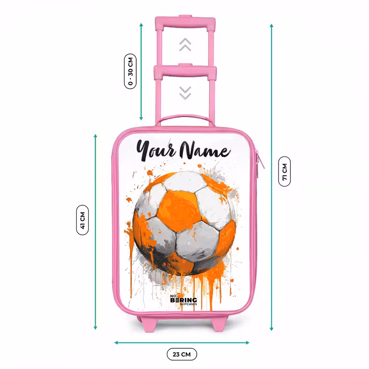 Voetbalvibes - Verf - Oranje Kinderkoffer - Roze klein -productfoto_formaten