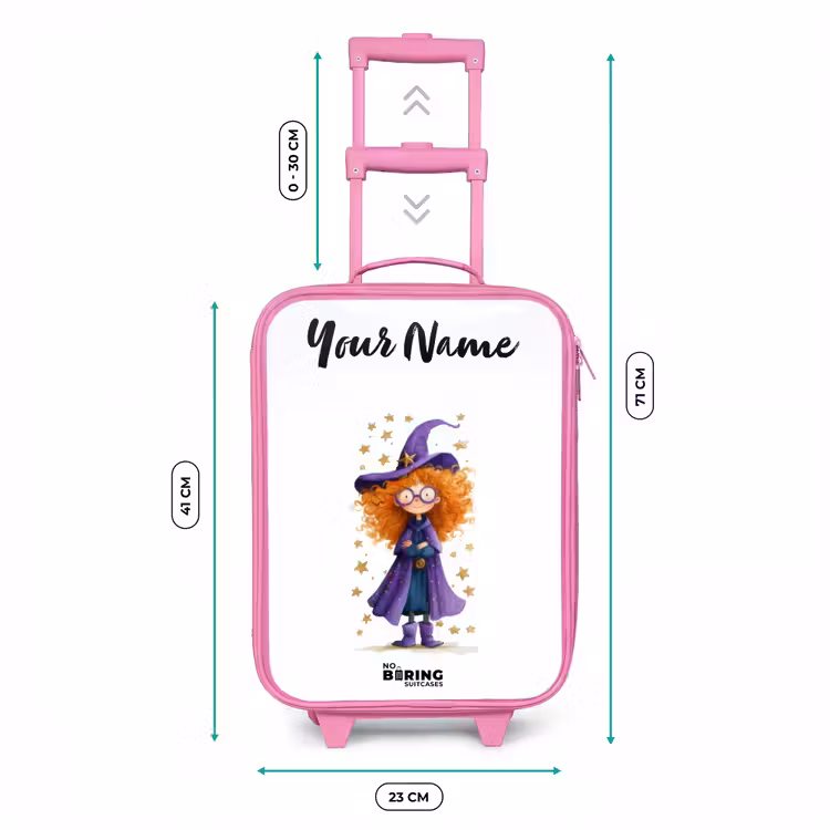 Sterrenmagie met krullen Kinderkoffer - Roze klein -productfoto_formaten
