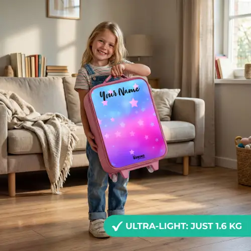 Sterren - Roze - Blauw Kinderkoffer - Roze klein -sfeer2_EN