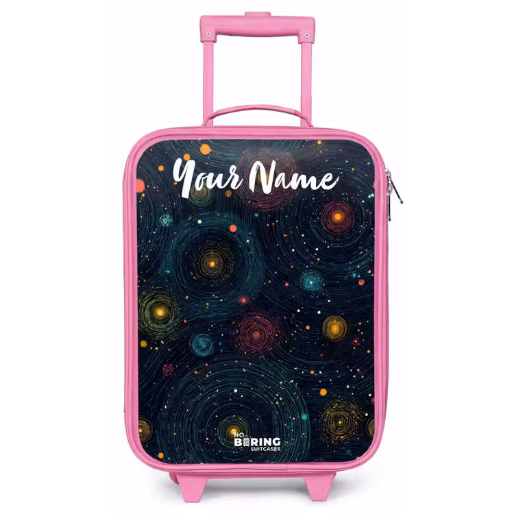 Sterren - Planeten - Kleurrijk Kinderkoffer - Roze klein -zz3dotto