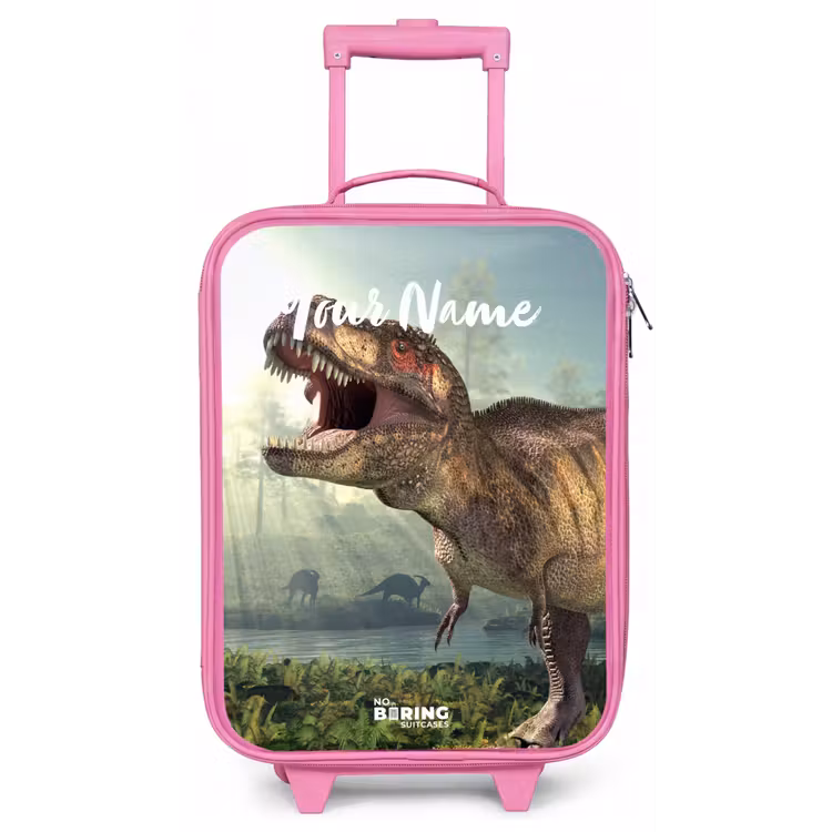 Thijs Tyrannosaurus Kinderkoffer - Roze klein -zz3dotto