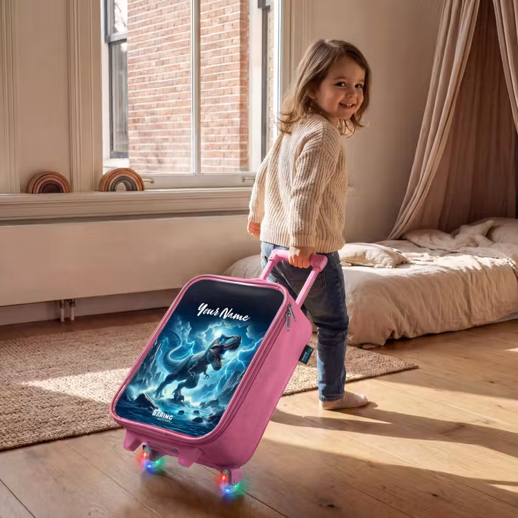 Donderslagdino Kinderkoffer - Roze klein -sfeer1