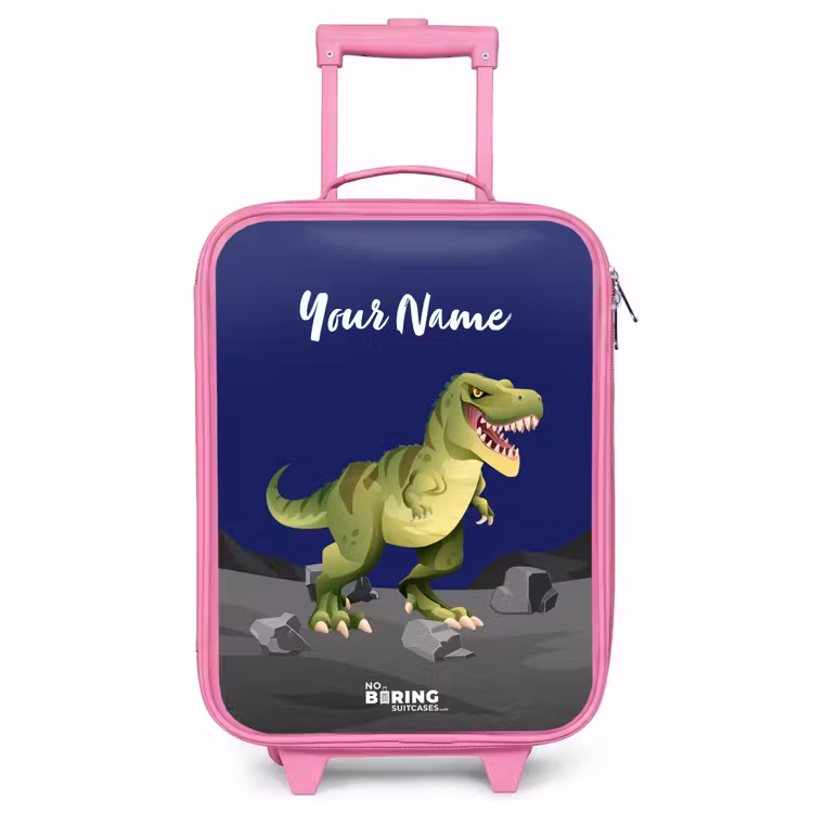 Tjibbe T-Rex Kinderkoffer - Roze klein -zz3dotto