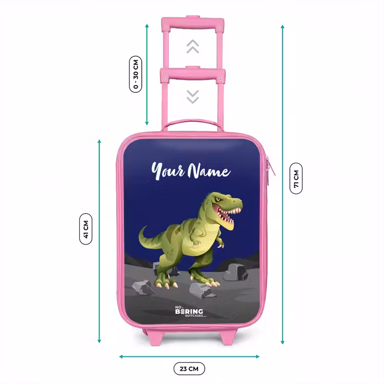 Tjibbe T-Rex Kinderkoffer - Roze klein -productfoto_formaten