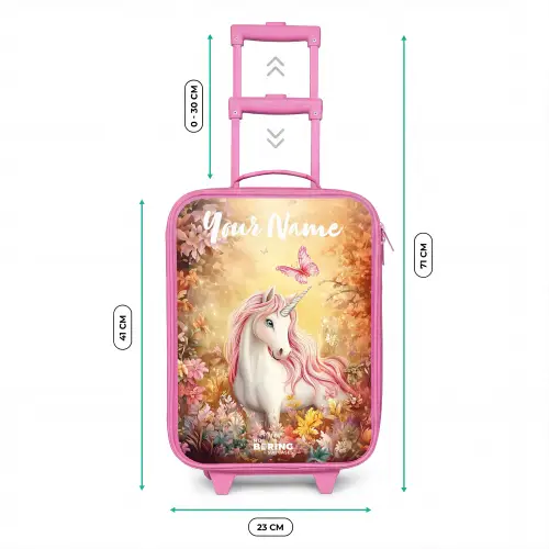 Eenhoorn - Vlinder - Roze - Manen Kinderkoffer - Roze klein -productfoto_formaten