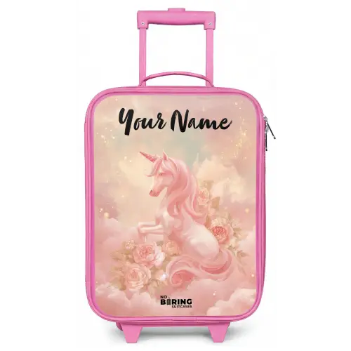 Eenhoorn - Wolken - Roze Kinderkoffer - Roze klein -zz3dotto