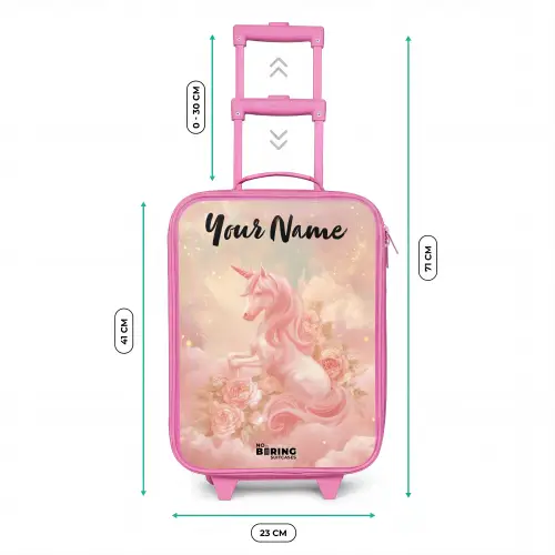 Eenhoorn - Wolken - Roze Kinderkoffer - Roze klein -productfoto_formaten