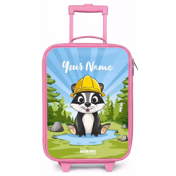 Wally werkbeer Kinderkoffer - Roze klein -zz3dotto
