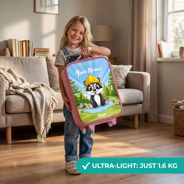 Wally werkbeer Kinderkoffer - Roze klein -sfeer2_EN