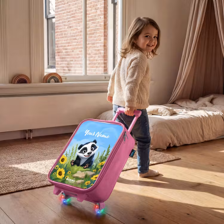 Willem wasbeer Kinderkoffer - Roze klein -sfeer1