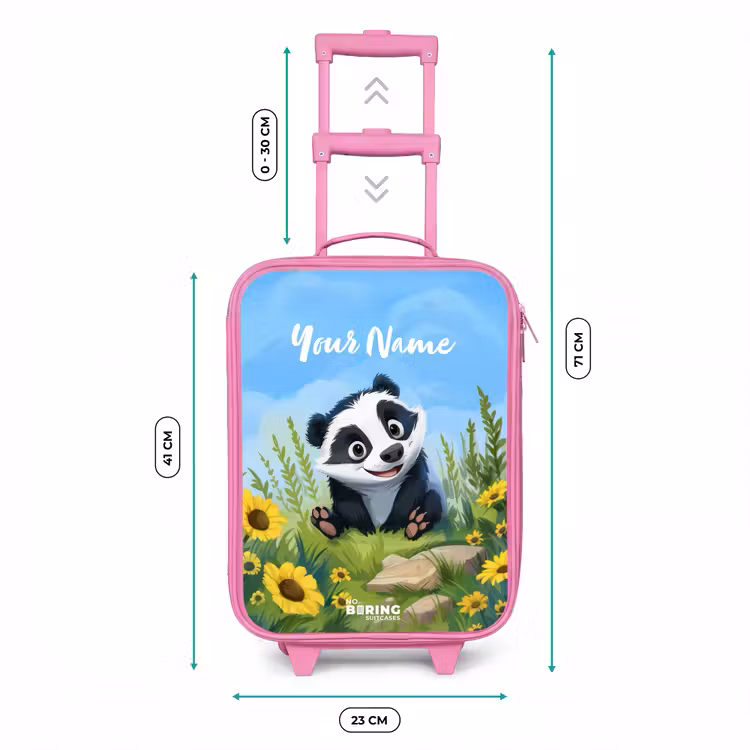 Willem wasbeer Kinderkoffer - Roze klein -productfoto_formaten