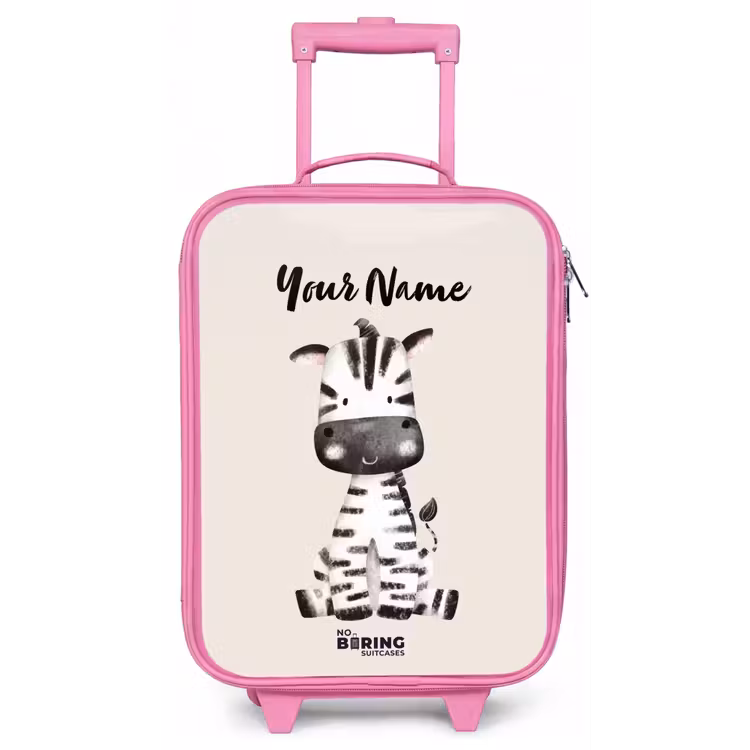 Zoë Zebra Kinderkoffer - Roze klein -zz3dotto