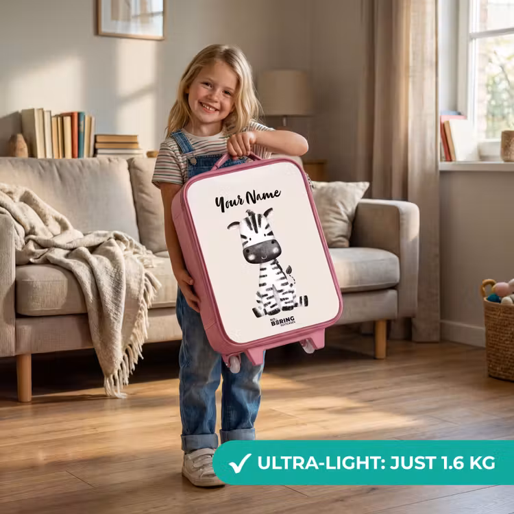 Zoë Zebra Kinderkoffer - Roze klein -sfeer2_EN
