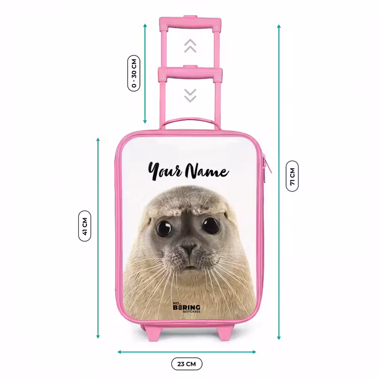 Zyon Zeehond Kinderkoffer - Roze klein -productfoto_formaten
