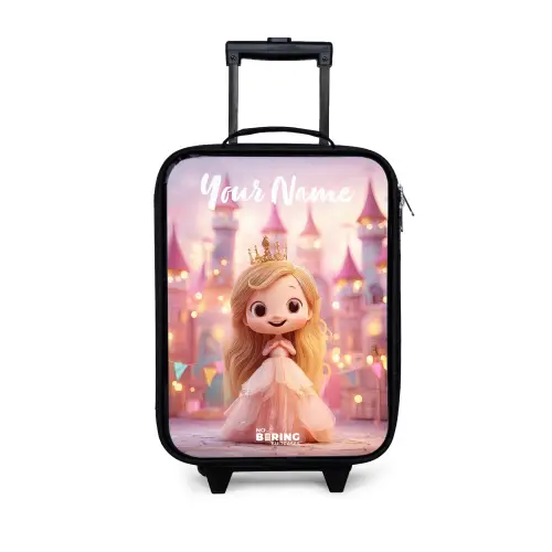 Prinses - Roze - Kasteel Kinderkoffer - Zwart klein -3d