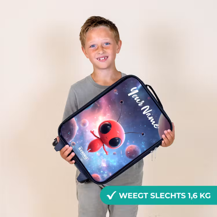 Rood Ruimtewezen in Kosmische Dans Kinderkoffer - Zwart klein -sfeer4_NL