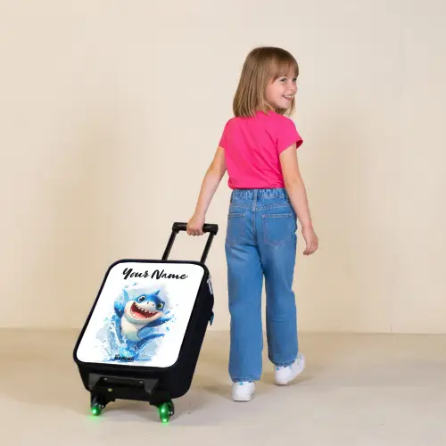Haai - Tanden - Water Kinderkoffer - Zwart klein -sfeer1