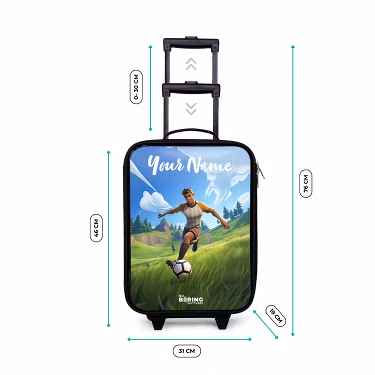 Voetballer - Gras - Goal - Kleurrijk Kinderkoffer - Zwart klein -productfoto_formaten