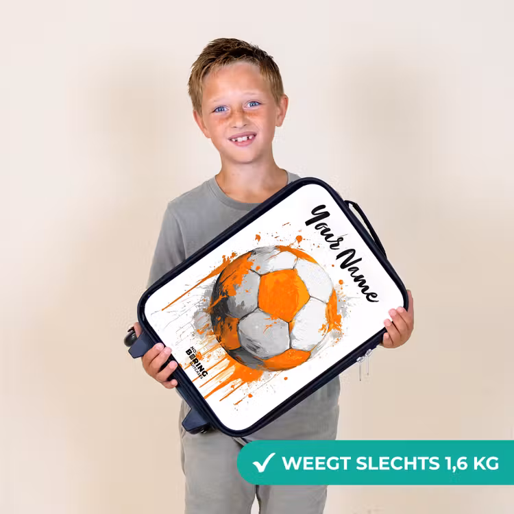 Voetbalvibes - Verf - Oranje Kinderkoffer - Zwart klein -sfeer4_NL