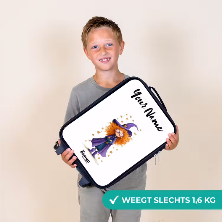 Sterrenmagie met krullen Kinderkoffer - Zwart klein -sfeer4_NL