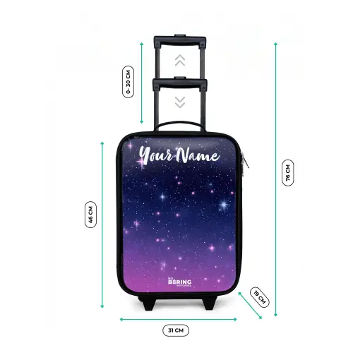 Sterren - Galaxy - Blauw - Roze Kinderkoffer - Zwart klein -productfoto_formaten