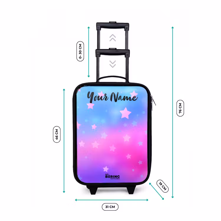 Sterren - Roze - Blauw Kinderkoffer - Zwart klein -productfoto_formaten