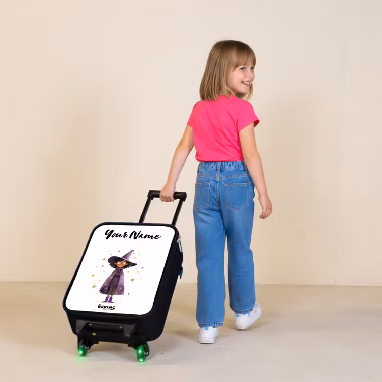 De paarse tovenaarsmantel Kinderkoffer - Zwart klein -sfeer1