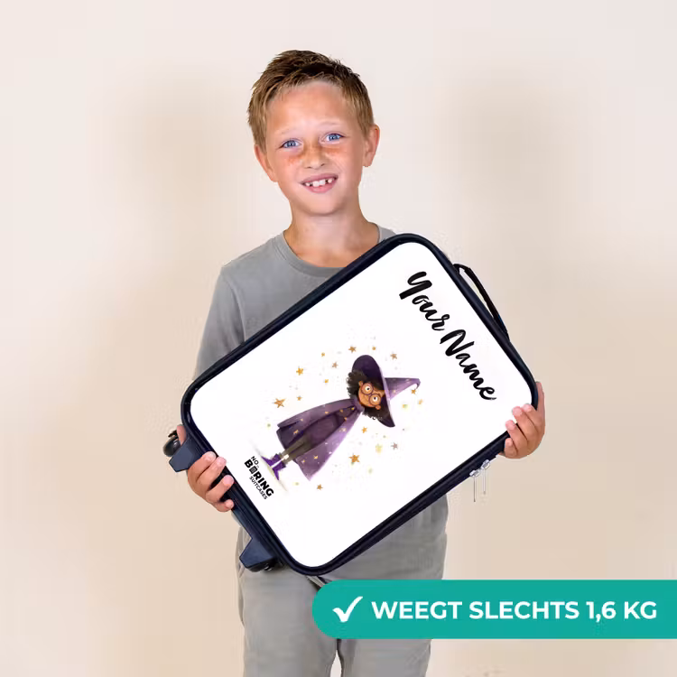 De paarse tovenaarsmantel Kinderkoffer - Zwart klein -sfeer4_NL