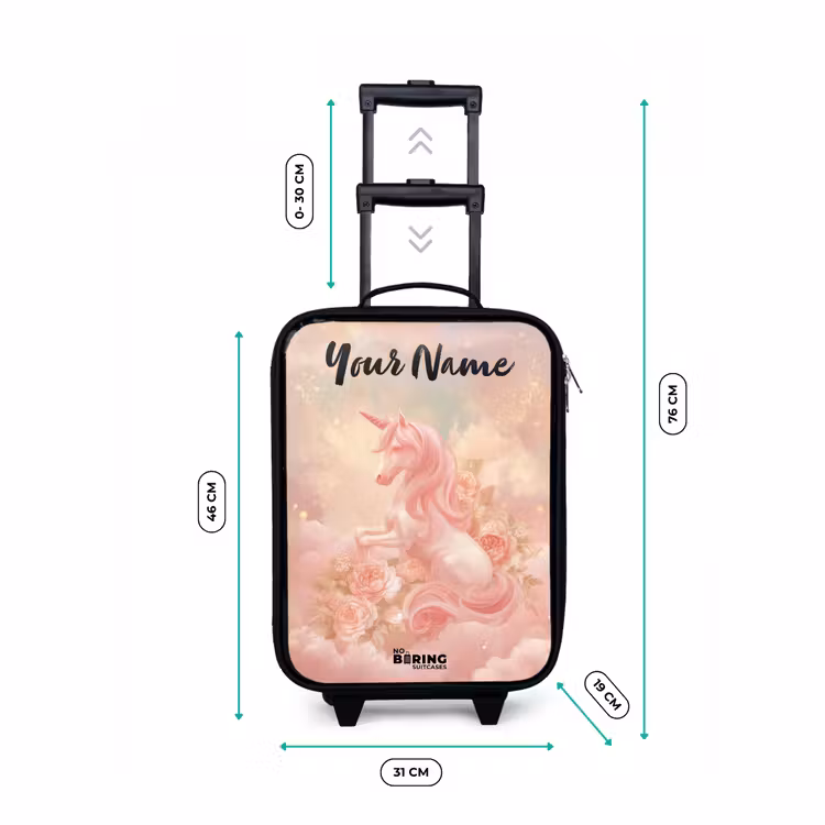 Eenhoorn - Wolken - Roze Kinderkoffer - Zwart klein -productfoto_formaten