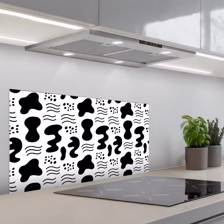 Abstact - Vormen - Asymmetrie keuken achterwand spatscherm middel 899 -3d_schuin