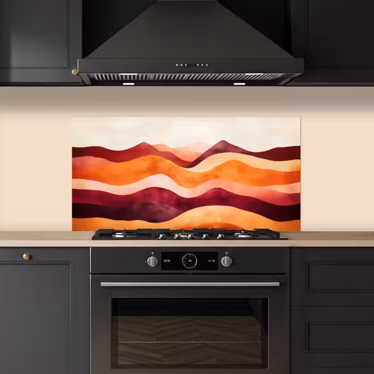 Abstract - Landschap - Golven keuken achterwand spatscherm middel -sfeer1