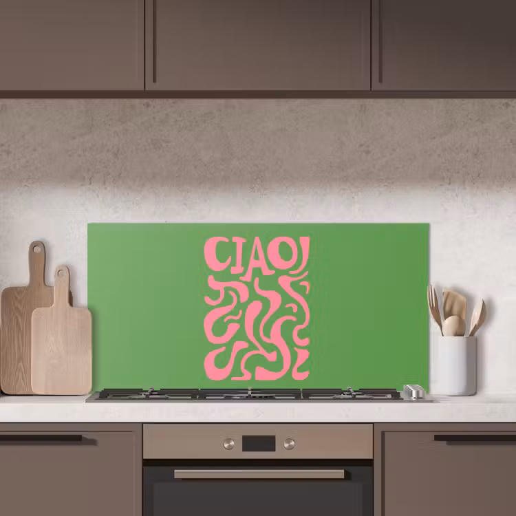 Abstract - Roze - Ciao - Vormen keuken achterwand spatscherm middel -sfeer2