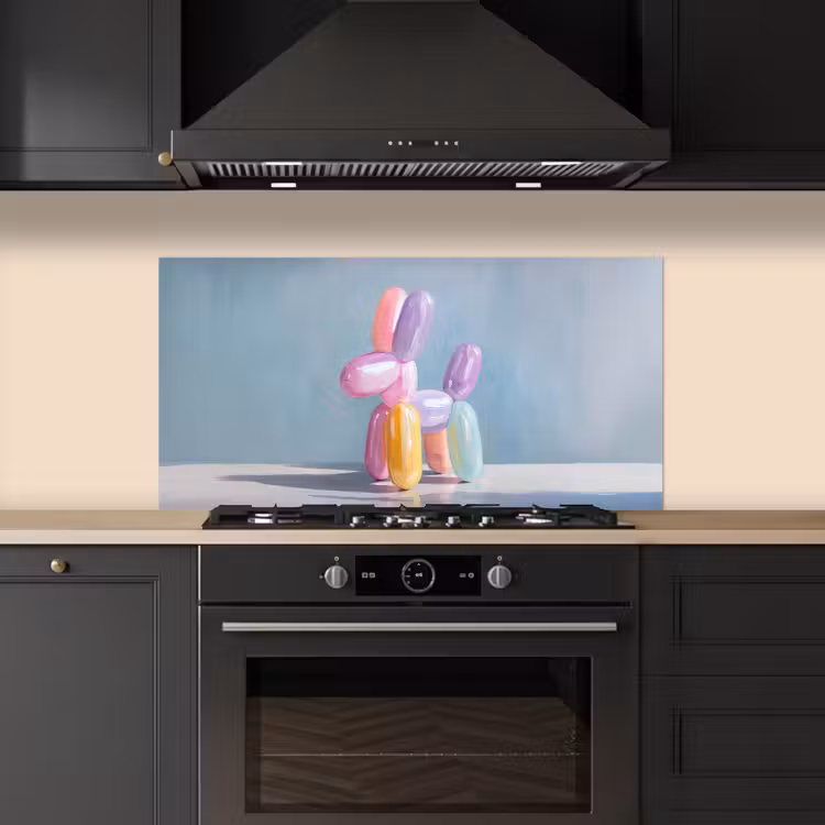 Dier - Ballon - Pasteltinten - Glanzend keuken achterwand spatscherm middel -sfeer1