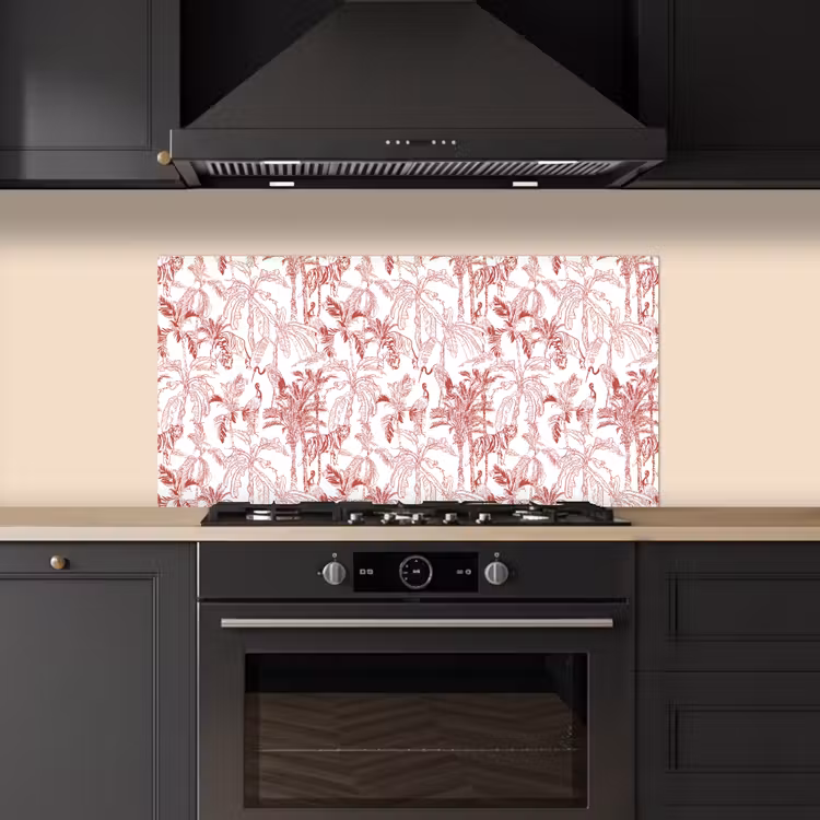 Dieren - Abstract - Rood keuken achterwand spatscherm middel 899 -sfeer1