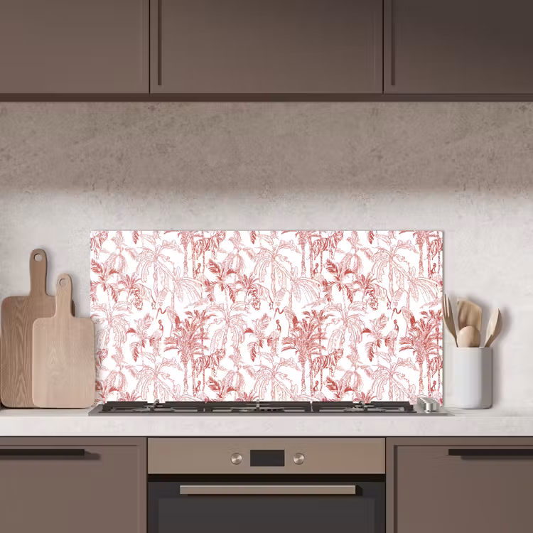 Dieren - Abstract - Rood keuken achterwand spatscherm middel 899 -sfeer2
